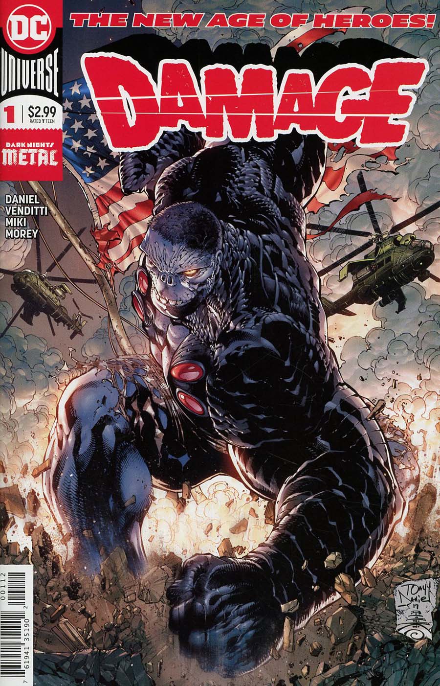 Damage Vol 2 #1 Cover B 2nd Ptg Variant Tony S. Daniel & Danny Miki Cover