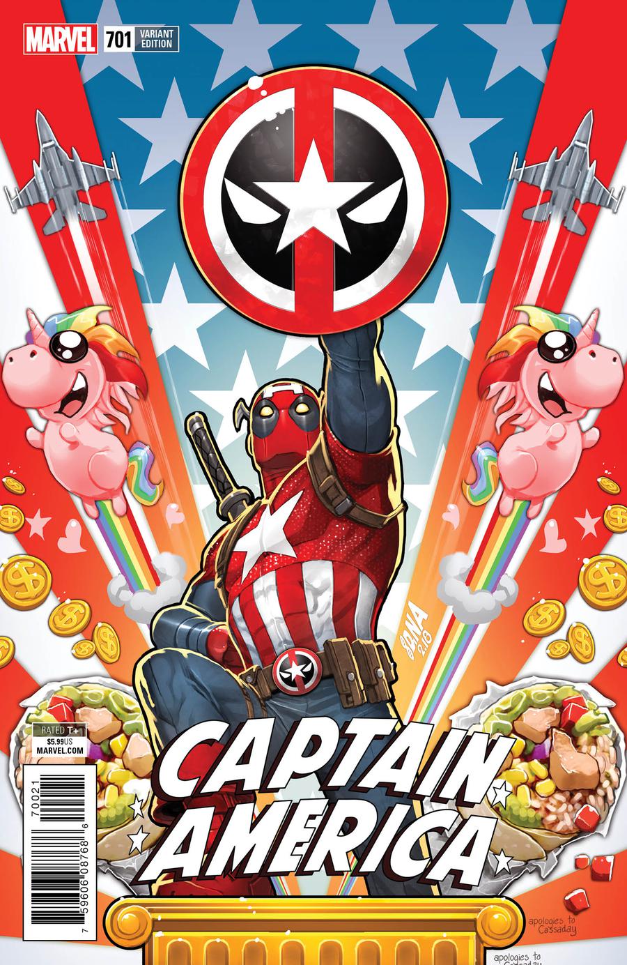 Captain America Vol 8 #701 Cover C Variant David Nakayama Deadpool Cover