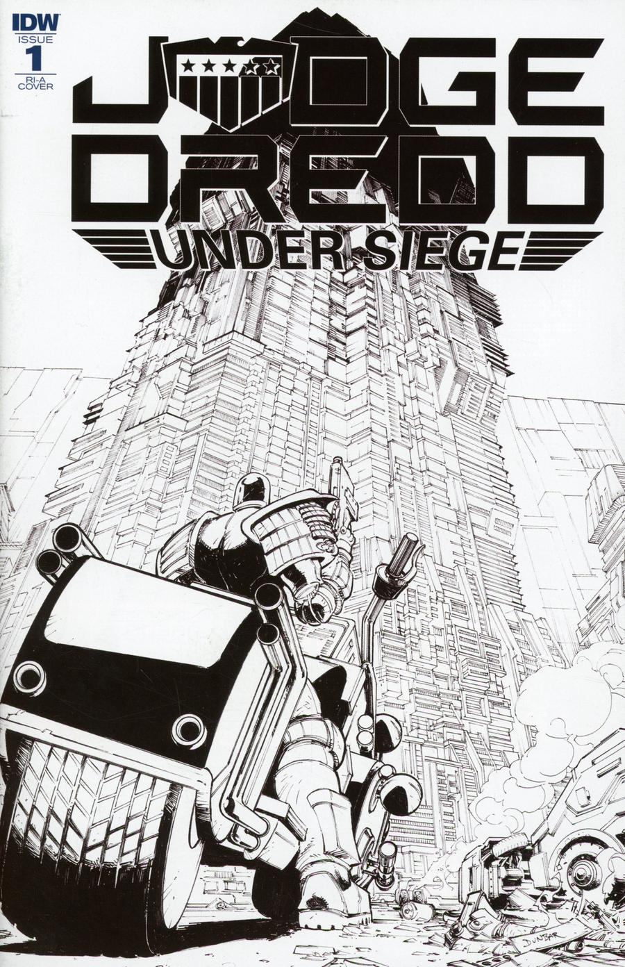 Judge Dredd Under Siege #1 Cover C Incentive Max Dunbar Sketch Cover