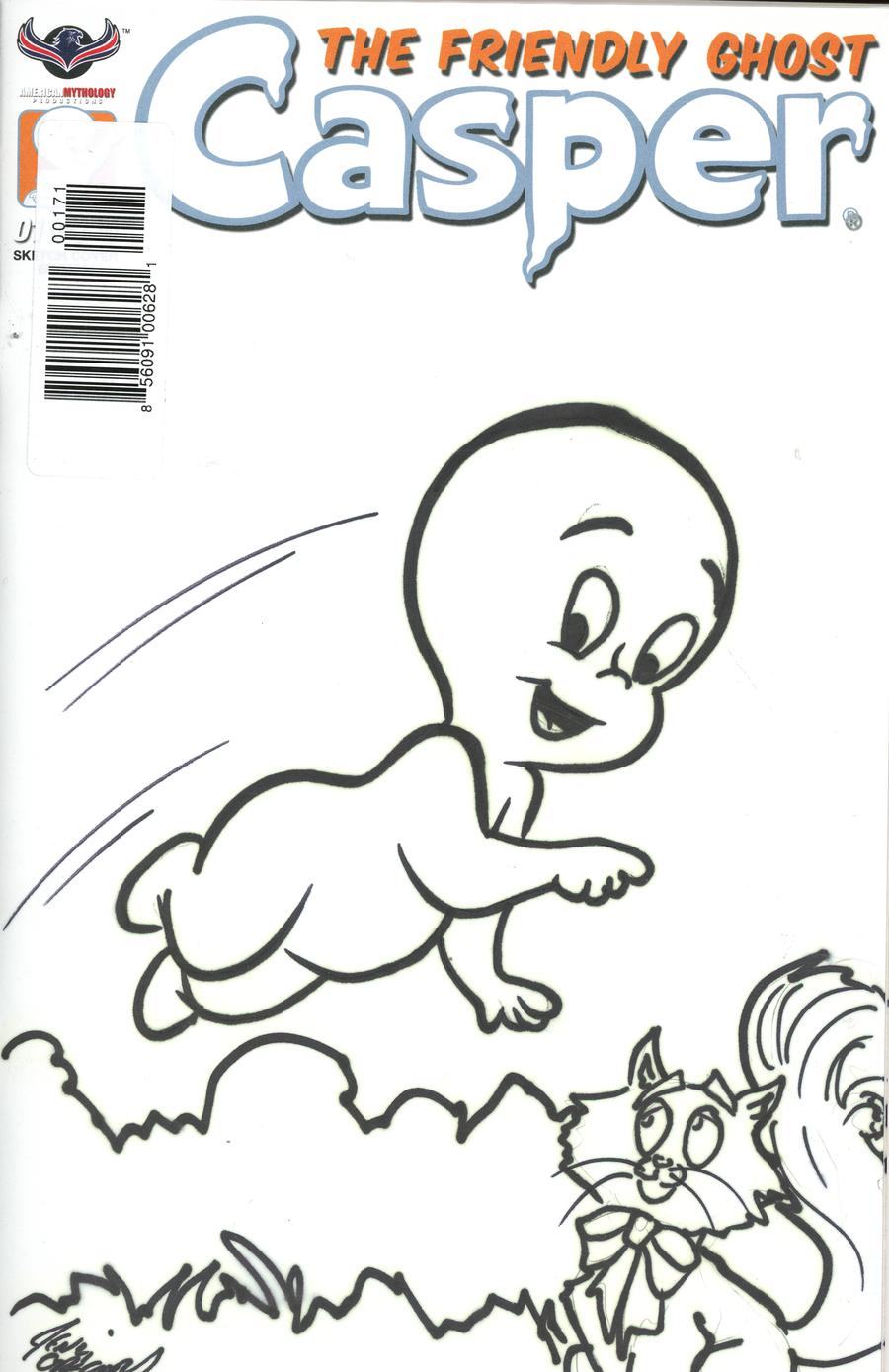 Casper The Friendly Ghost Vol 5 #1 Cover G Variant Jenni Gregory Hand-Drawn Sketch Cover