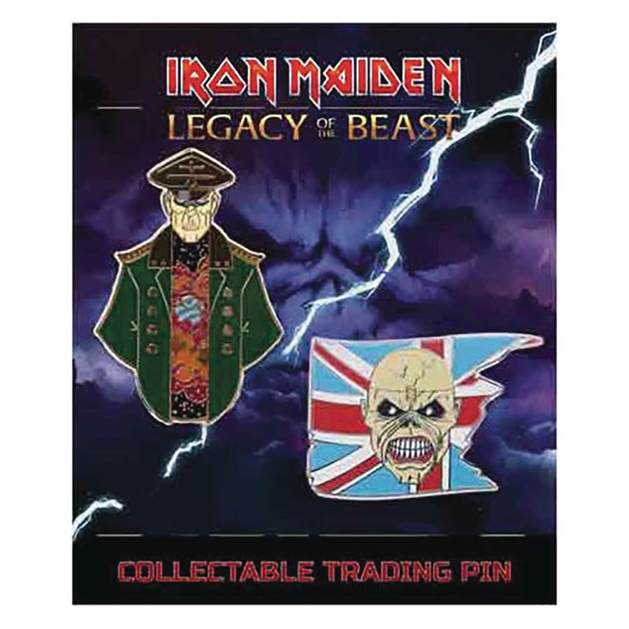 Iron Maiden Legacy Of The Beast Pin Set 1 Trooper Eddie & General