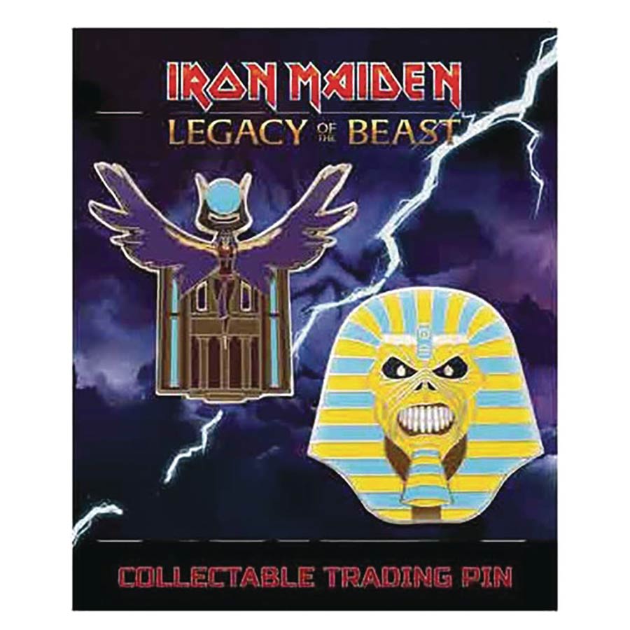 Iron Maiden Legacy Of The Beast Pin Set 2 Pharaoh & Aset