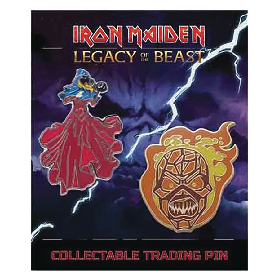 Iron Maiden Legacy Of The Beast Pin Set 3 Clairvoyant & Wicker Man