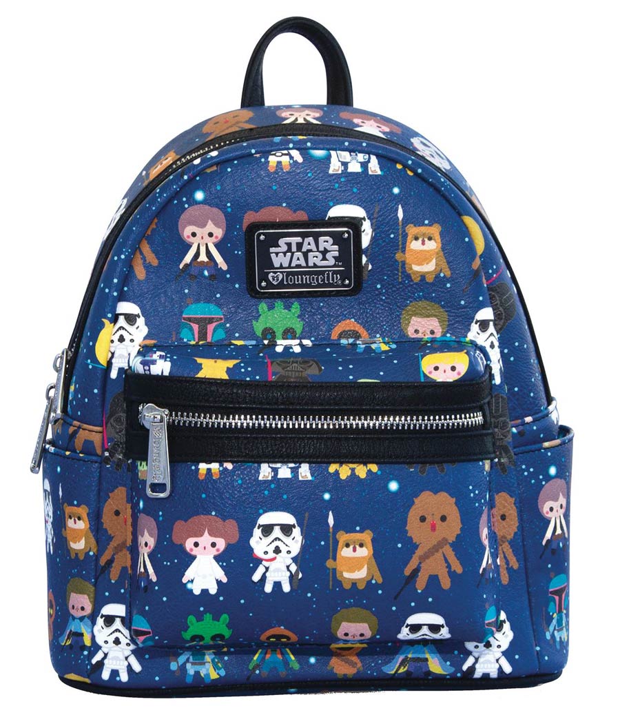 Star Wars Faux Leather All-Over-Print Loungefly Mini Backpack