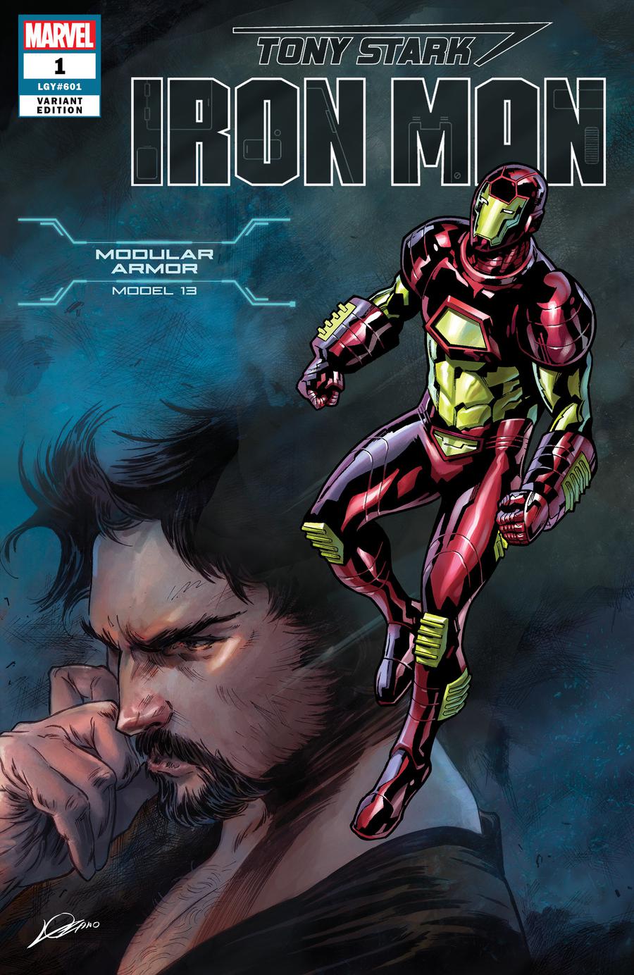 Tony Stark Iron Man #1 Cover M Variant Alexander Lozano & Valerio Schiti Model 13 Modular Armor Cover