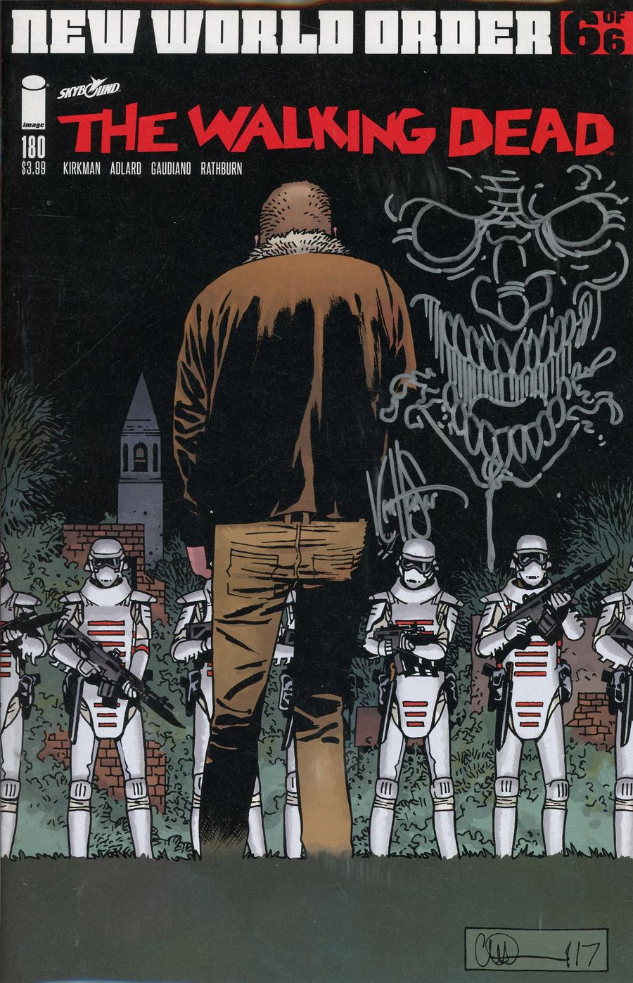 Walking Dead #180 Cover C DF Signed & Remarked With A Character Sketch By Ken Haeser