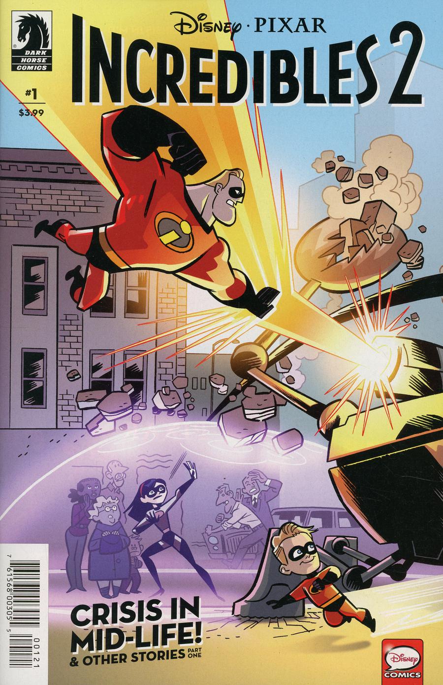 Disney Pixars Incredibles 2 Crisis In Mid-Life & Other Stories #1 Cover B Variant J Bone & Dan Jackson Cover