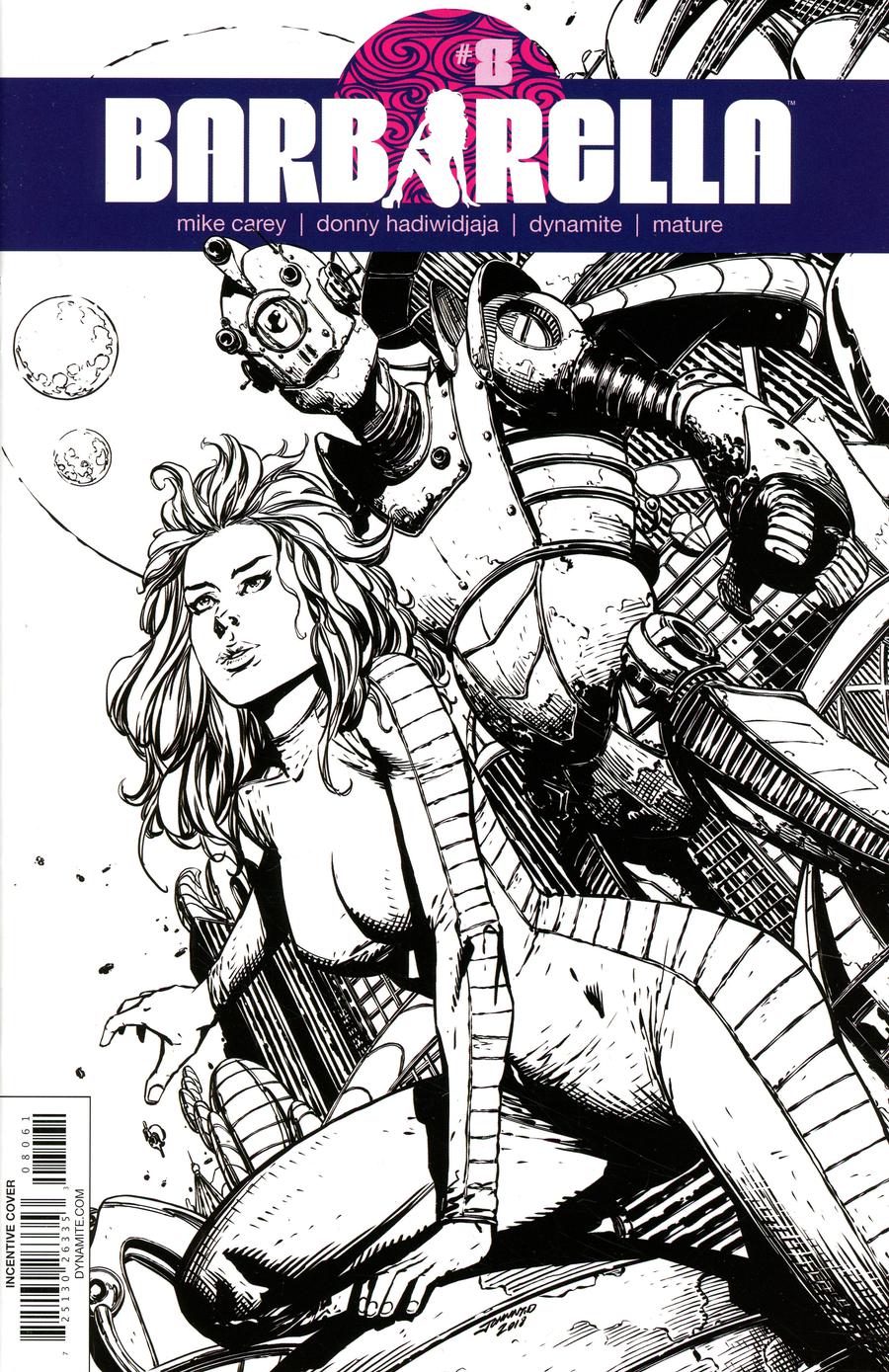 Barbarella #8 Cover F Incentive Johnny Desjardins Black & White Cover