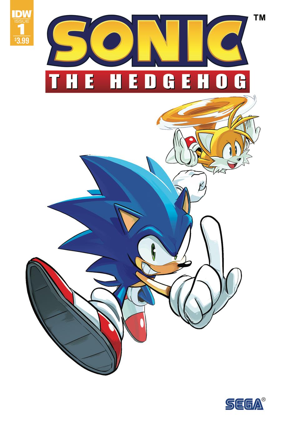 Sonic The Hedgehog Vol 3 #1 Cover H 3rd Ptg Variant Tyson Hesse Cover