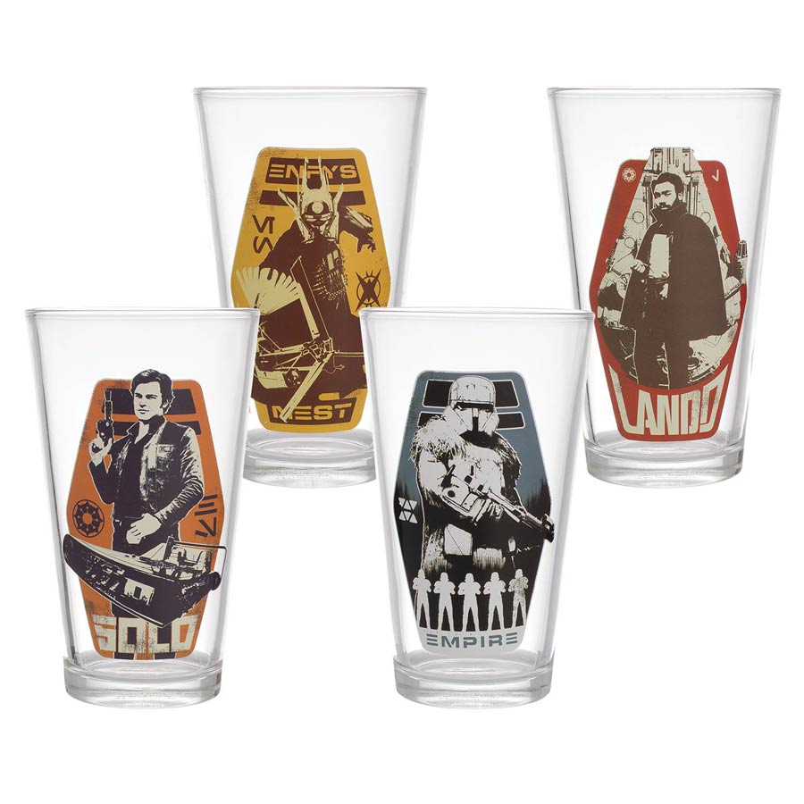 Star Wars Solo 4-Piece 16-Ounce Glass Set