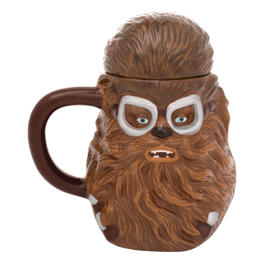 Star Wars Solo Chewbacca Ceramic Sculpted 20-Ounce Mug With Lid