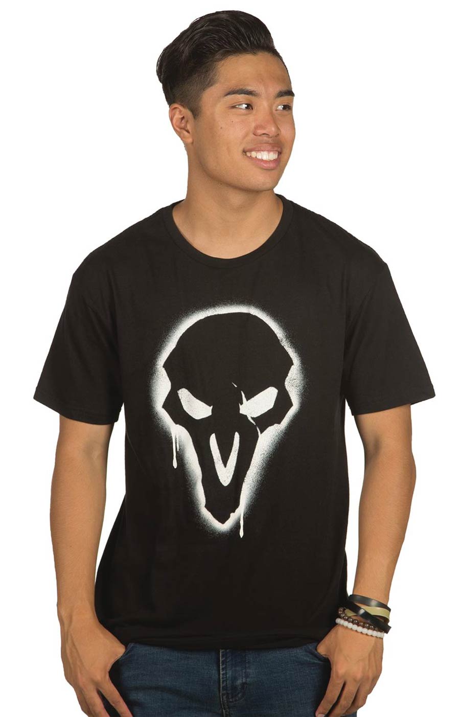 Overwatch Reaper Spray Mens T-Shirt Large