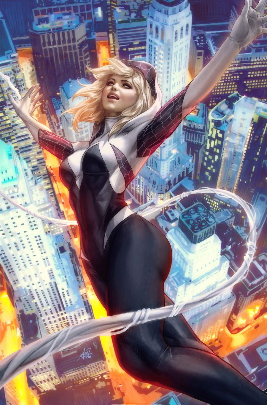 Spider-Gwen Ghost-Spider #1 Cover C Variant Stanley Artgerm Lau Cover (Spider-Geddon Tie-In)