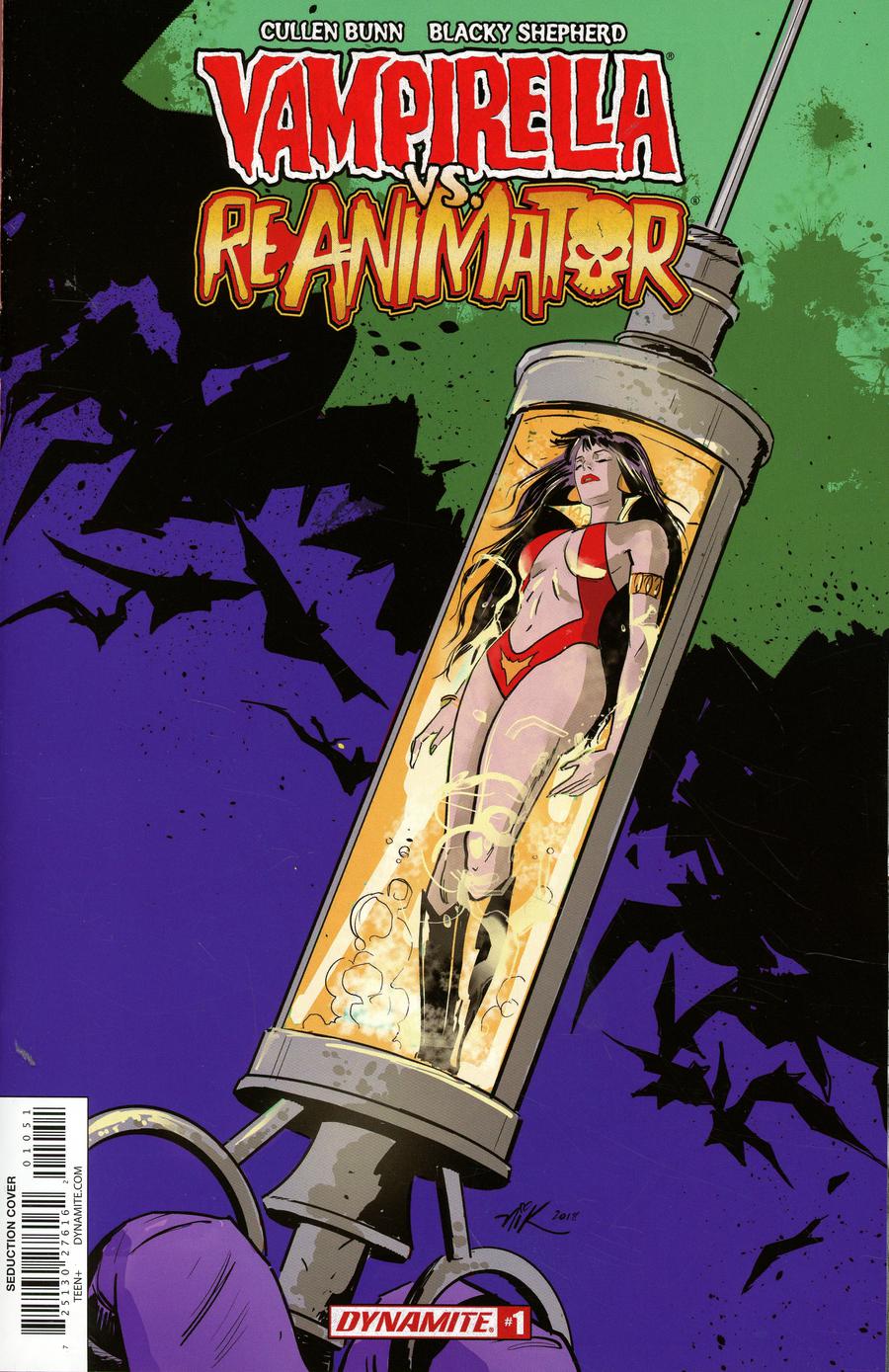 Vampirella vs Reanimator #1 Cover E Incentive Vampirella Seduction Color Variant Cover