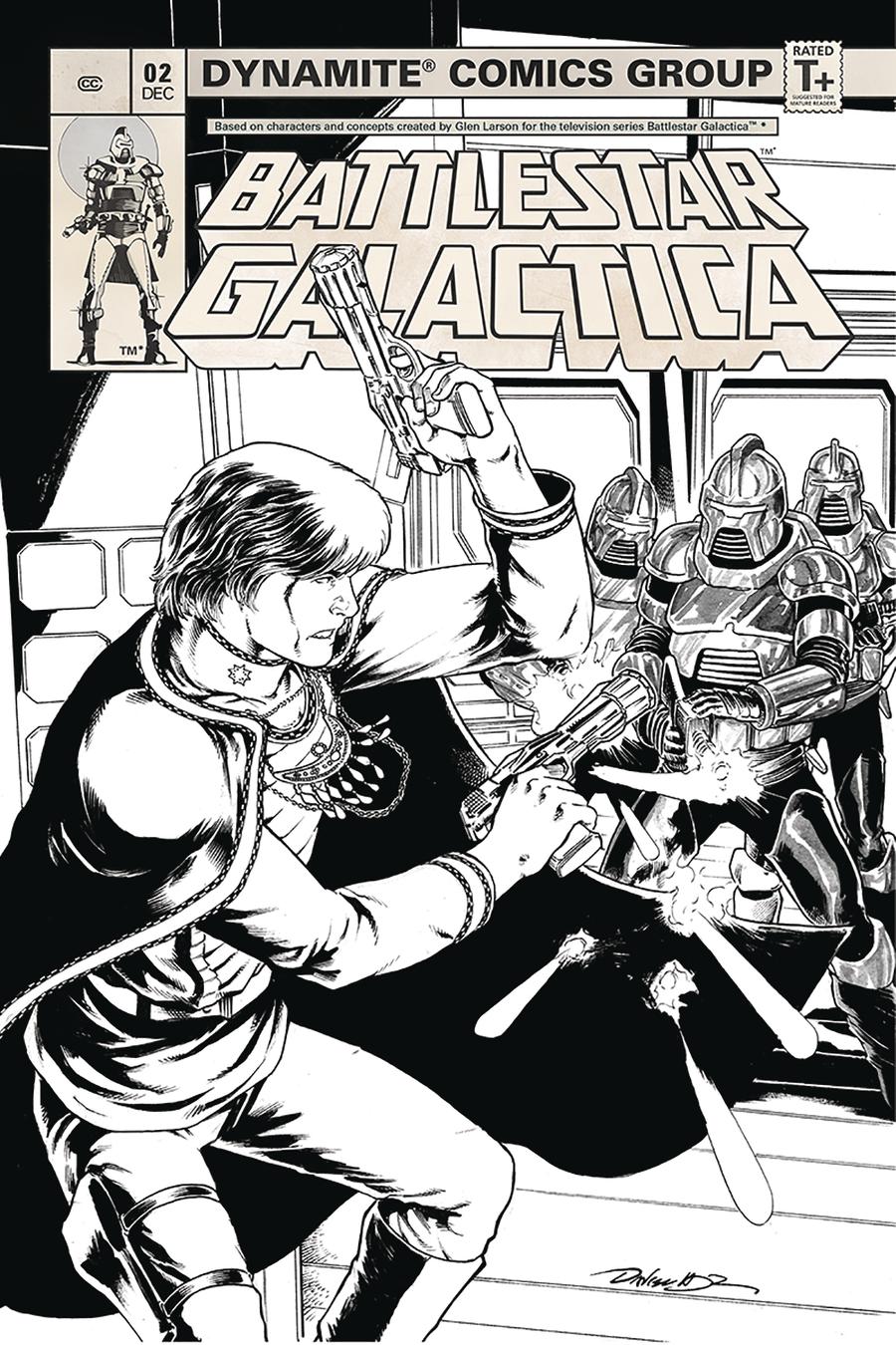 Battlestar Galactica Classic #2 Cover D Incentive Daniel HDR Black & White Cover