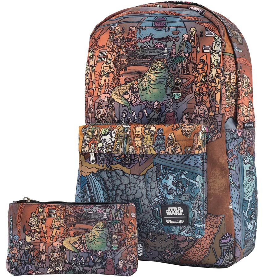 Star Wars Jabbas Place Print Backpack And Pencil Case