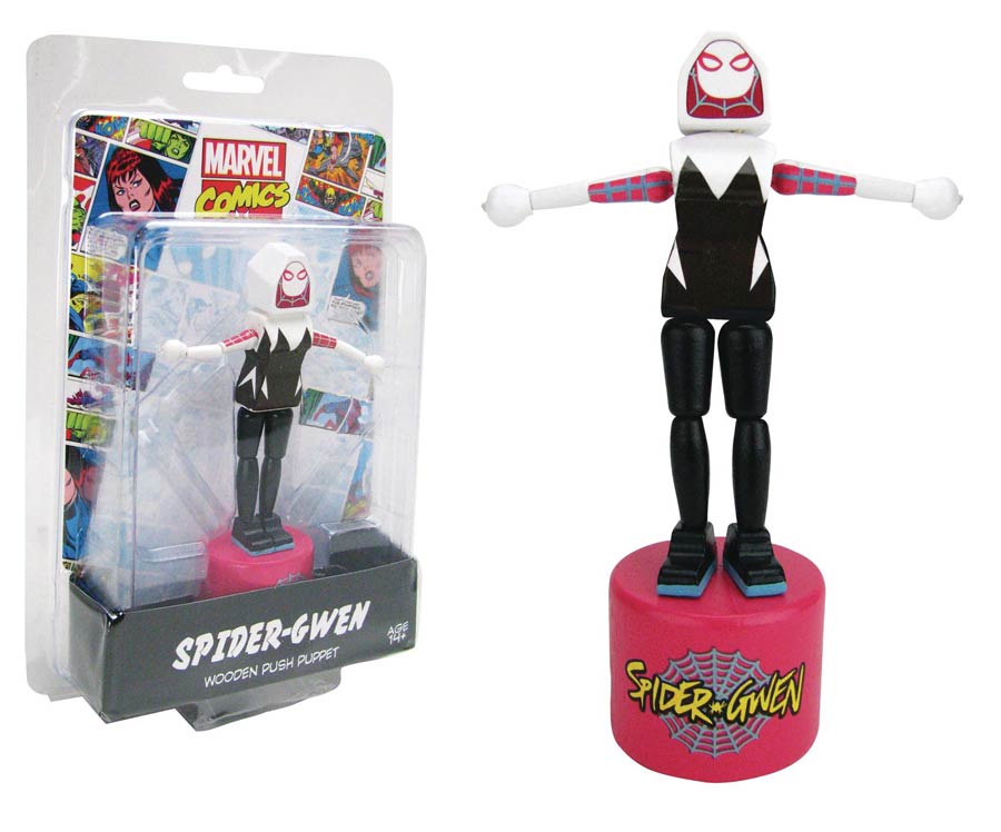 Marvel Wood Push Puppet - Spider-Gwen