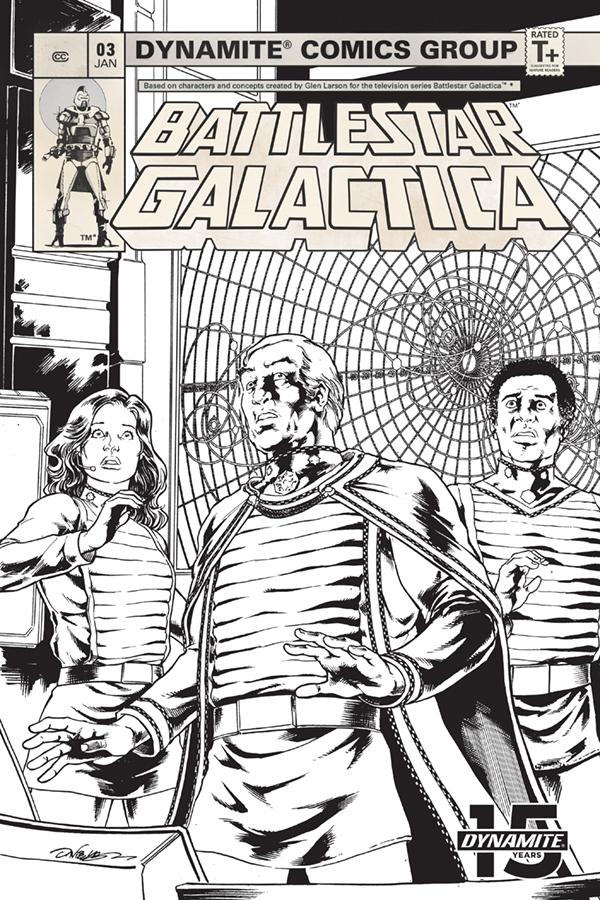 Battlestar Galactica Classic #3 Cover D Incentive Daniel HDR Black & White Cover