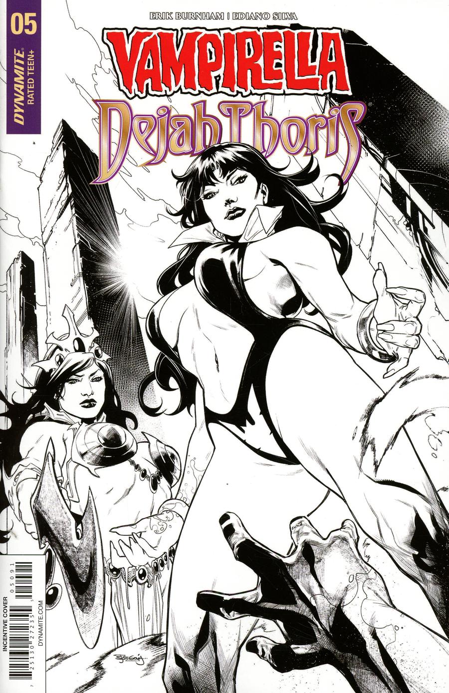 Vampirella Dejah Thoris #5 Cover I Incentive Stephen Segovia Black & White Cover