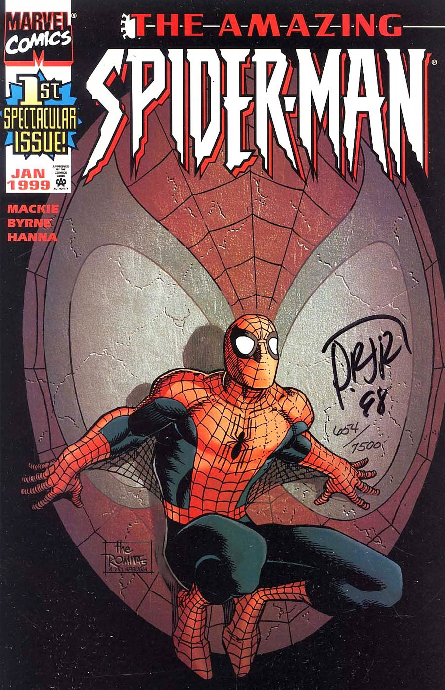 Amazing Spider-Man Vol 2 #1 Cover F DF Signed By John Romita Jr