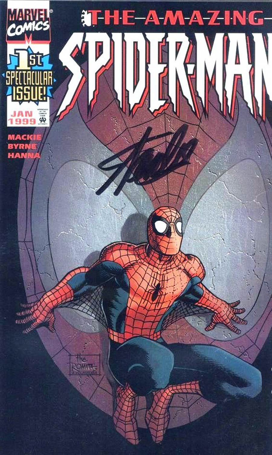 Amazing Spider-Man Vol 2 #1 Cover J DF Variant Cover Signed By Stan Lee