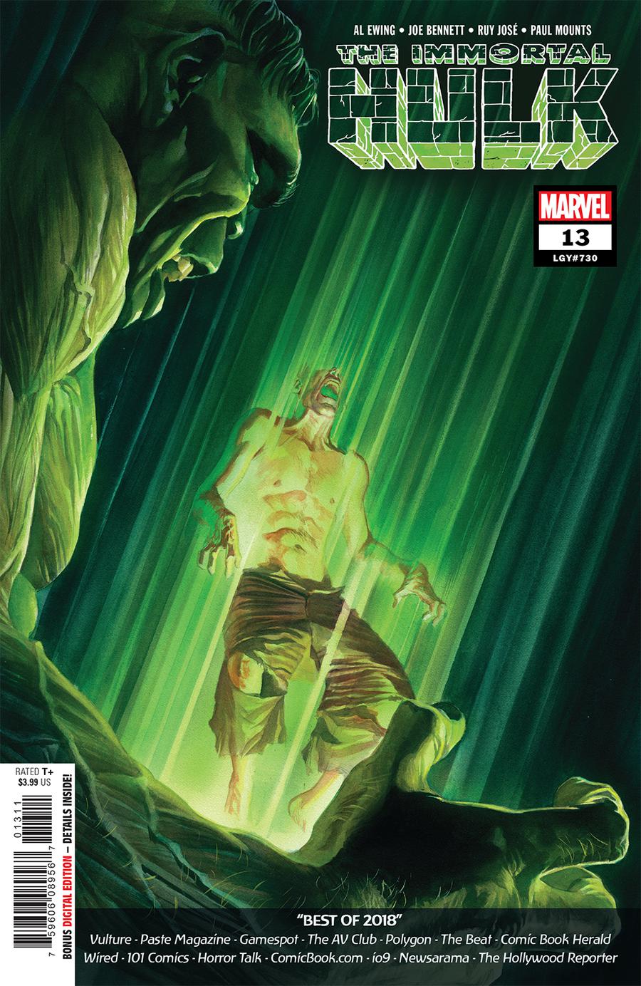 Immortal Hulk #13 Cover A 1st Ptg Regular Alex Ross Cover