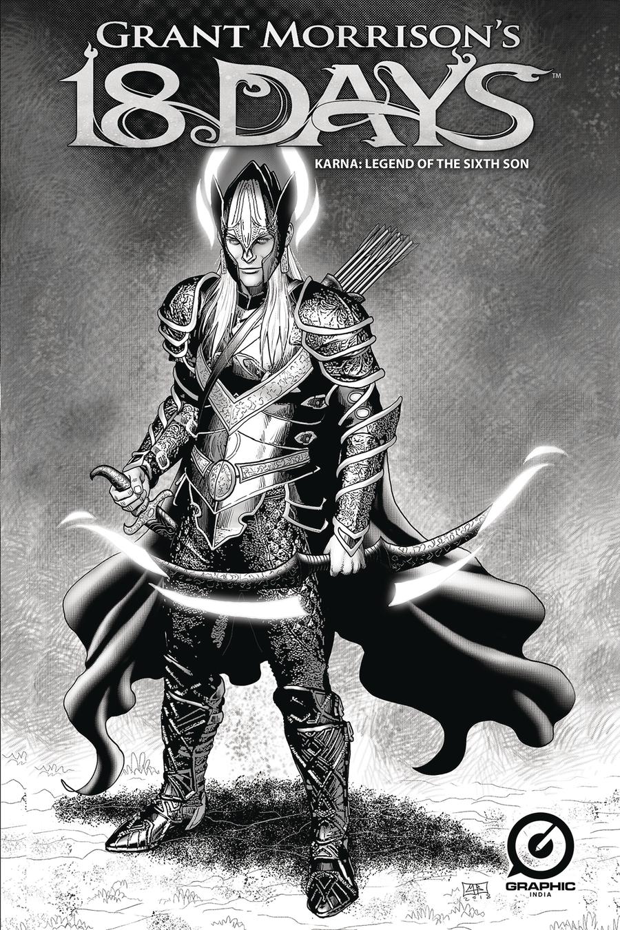 Grant Morrisons 18 Days Karna Legend Of The Sixth Son One Shot Cover D Variant Marc Borstel Limited Edition Battle Armor Cover