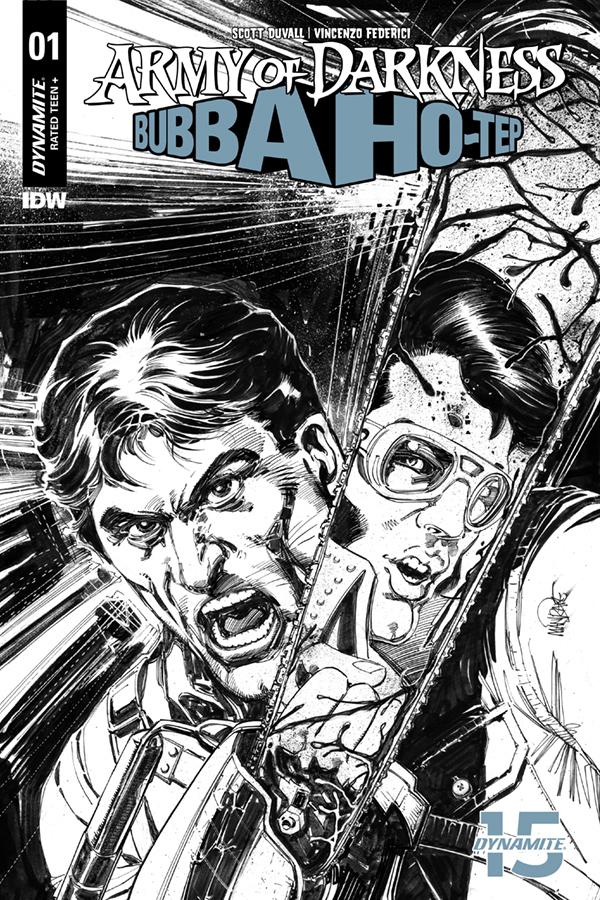 Army Of Darkness Bubba Ho-Tep #1 Cover J Incentive Tom Mandrake Black & White Cover