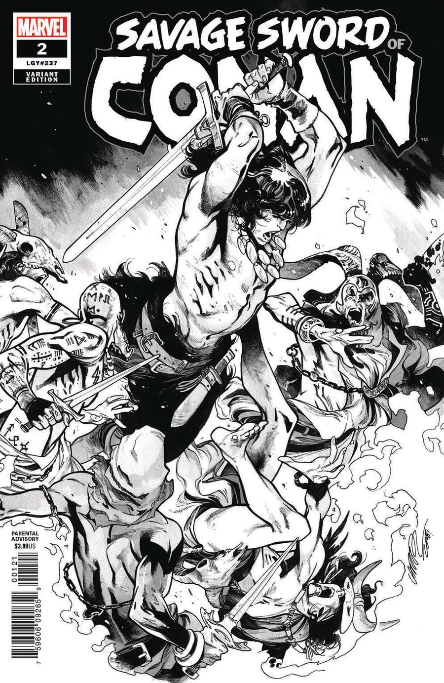 Savage Sword Of Conan #2 Cover C Incentive Pepe Larraz Sketch Variant Cover