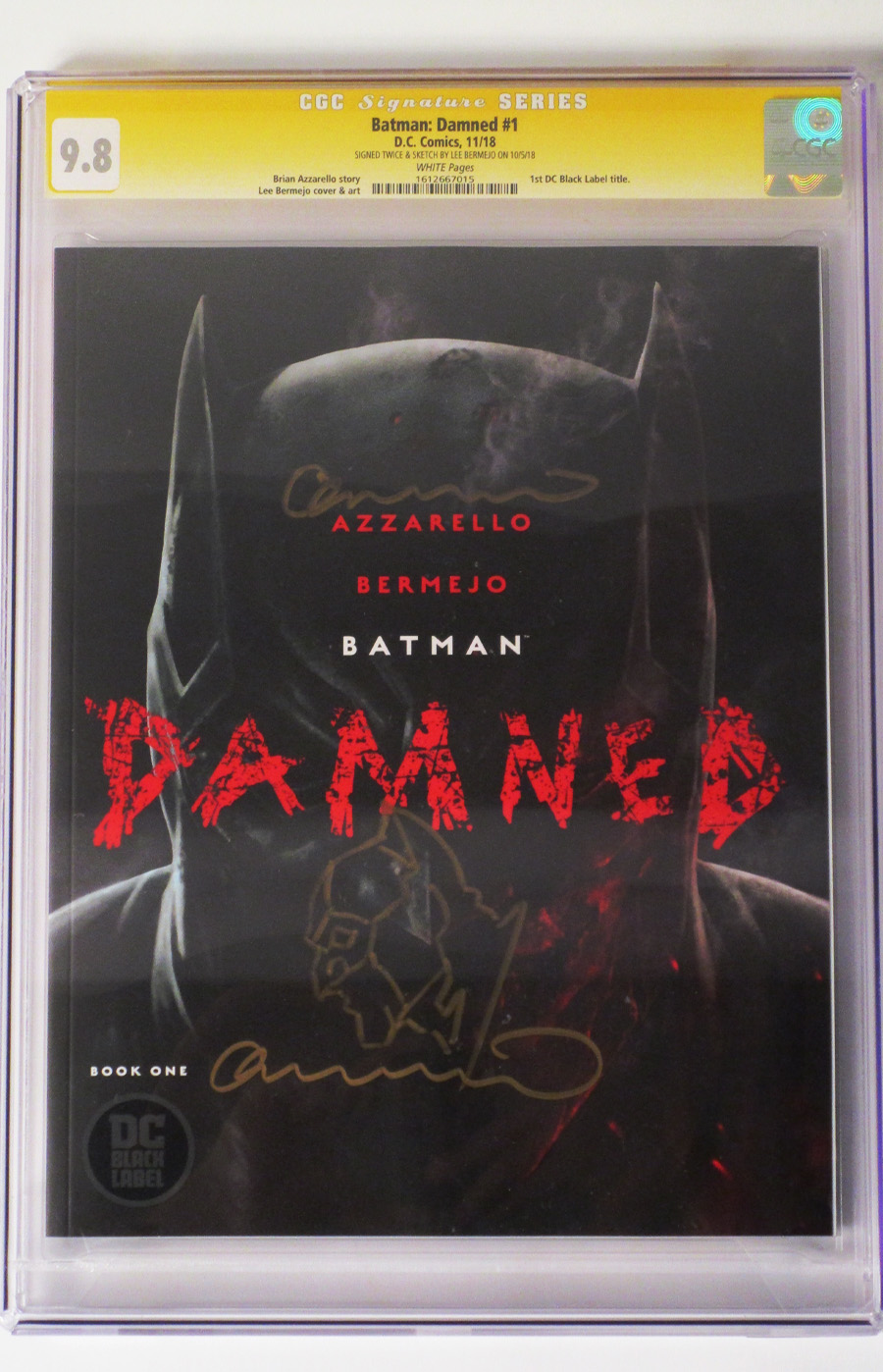 Batman Damned #1 Cover I Variant Jim Lee Cover Signed & Sketched By Lee  Bermejo CGC  - Midtown Comics