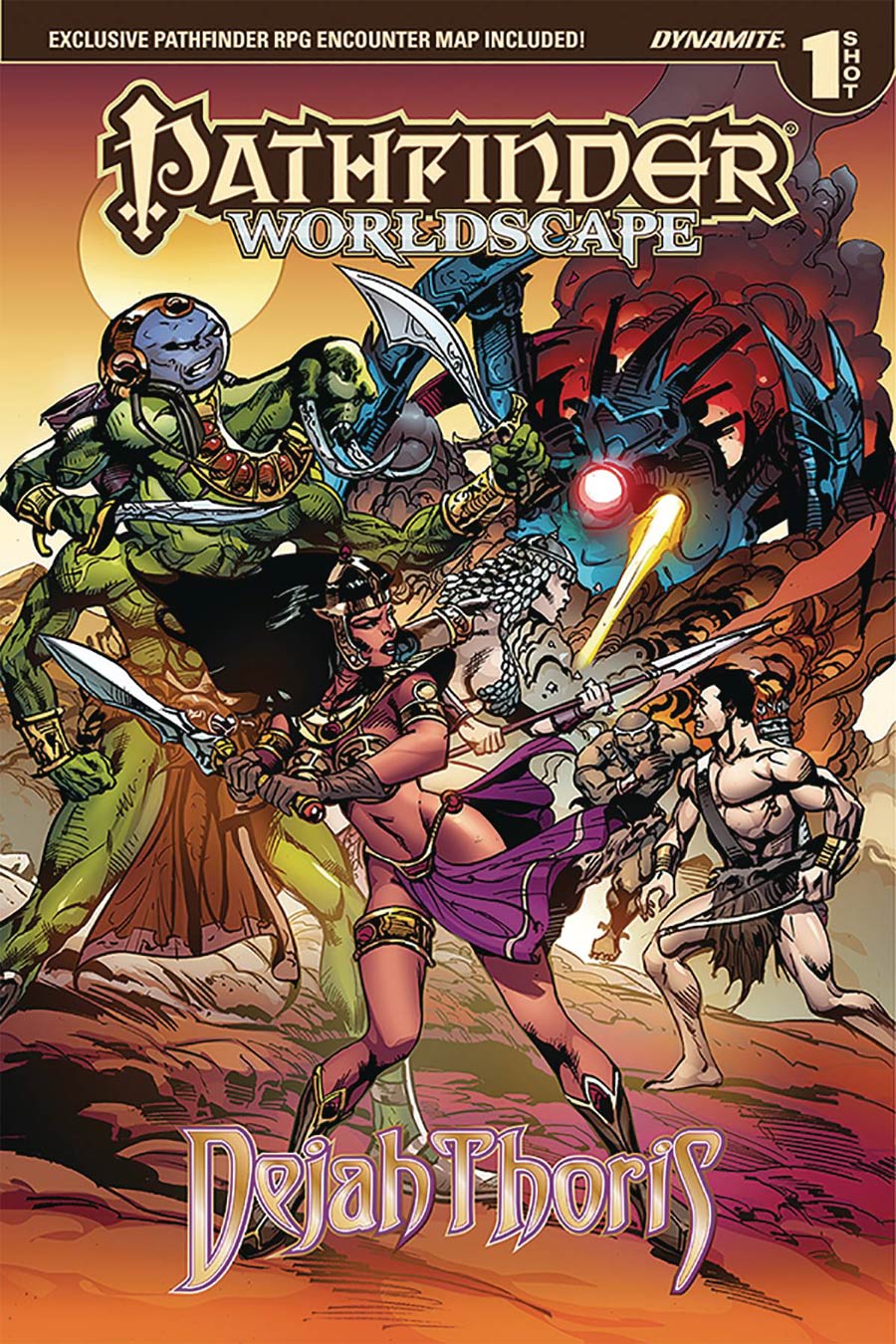 Pathfinder Worldscape Dejah Thoris One Shot Cover B Kickstarter Edition