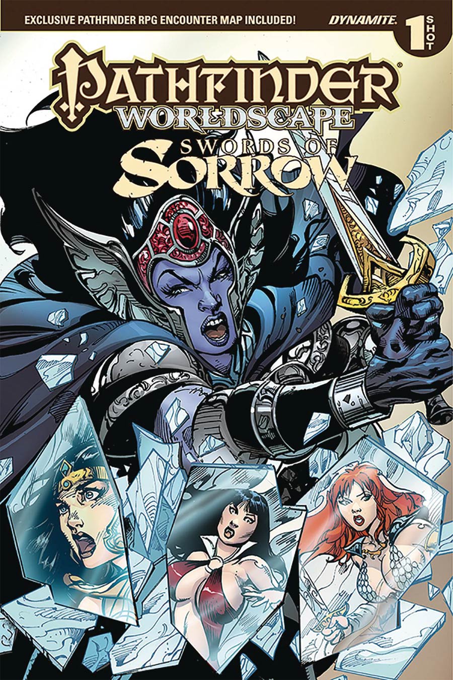 Pathfinder Worldscape Swords Of Sorrow One Shot Cover B Kickstarter Edition