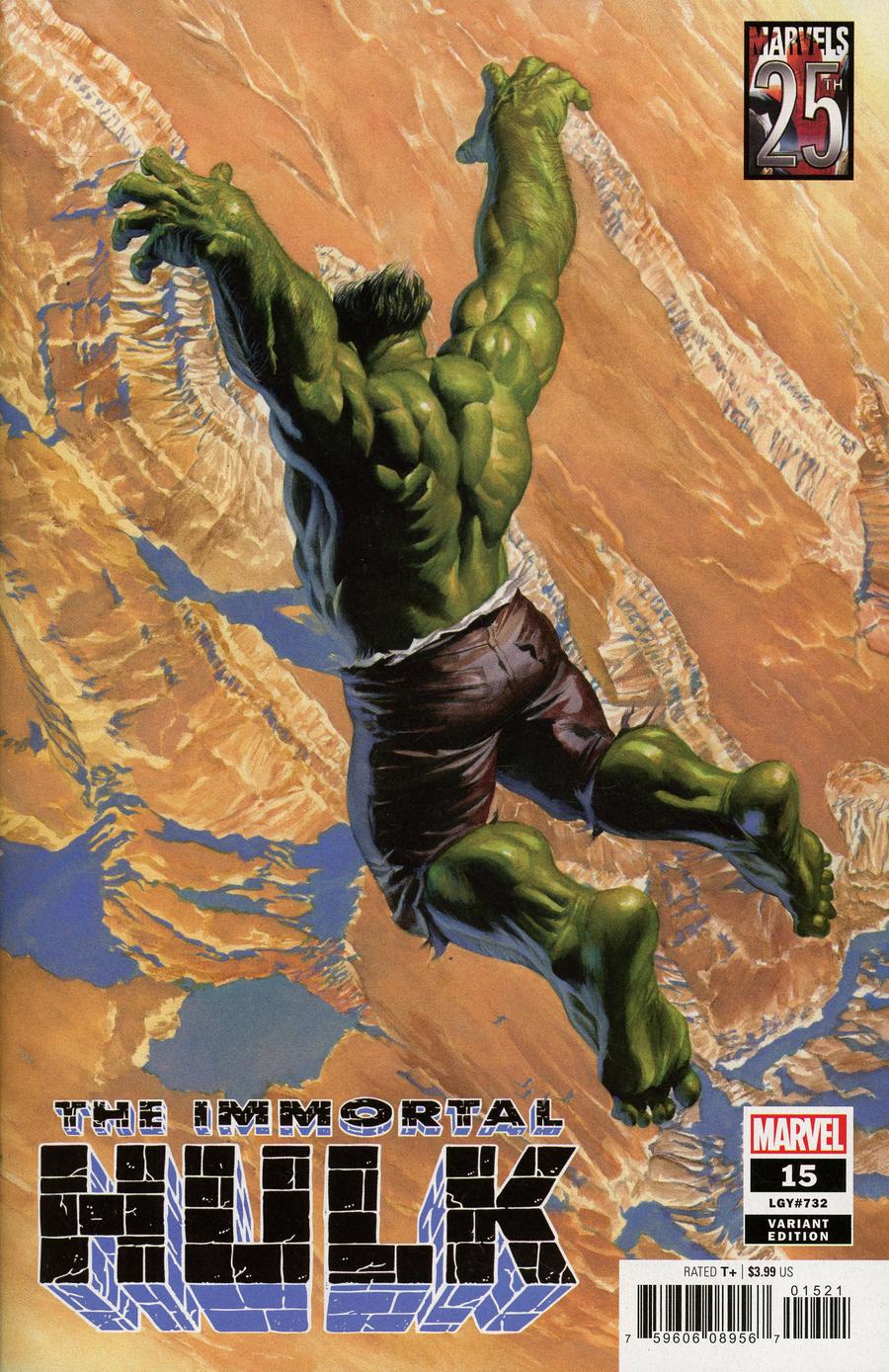 Immortal Hulk #15 Cover B Variant Alex Ross Marvels 25th Tribute Cover