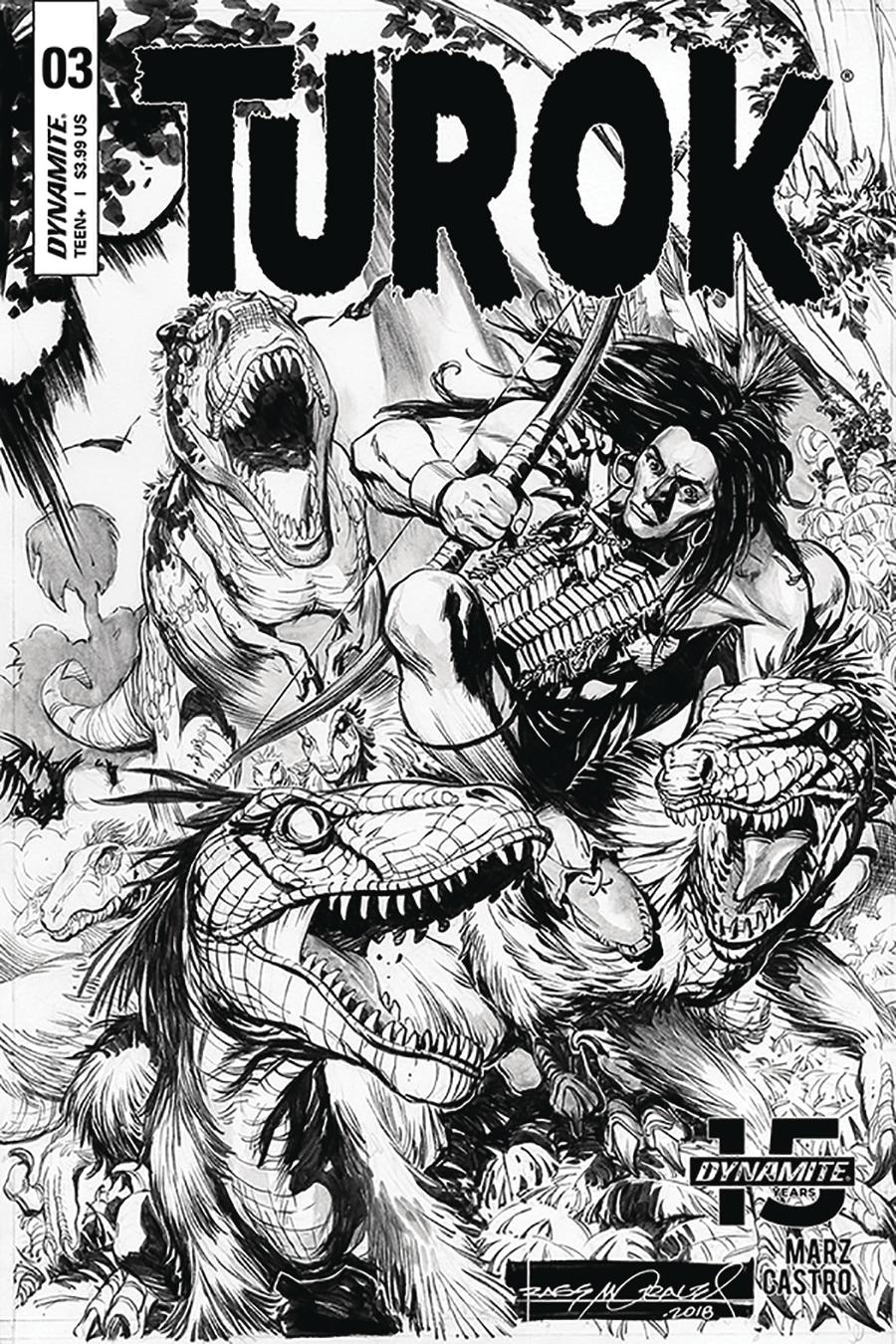 Turok Vol 3 #3 Cover C Incentive Rags Morales Black & White Cover