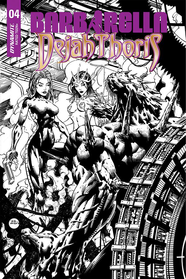 Barbarella Dejah Thoris #4 Cover I Incentive Zach Hsieh Black & White Cover