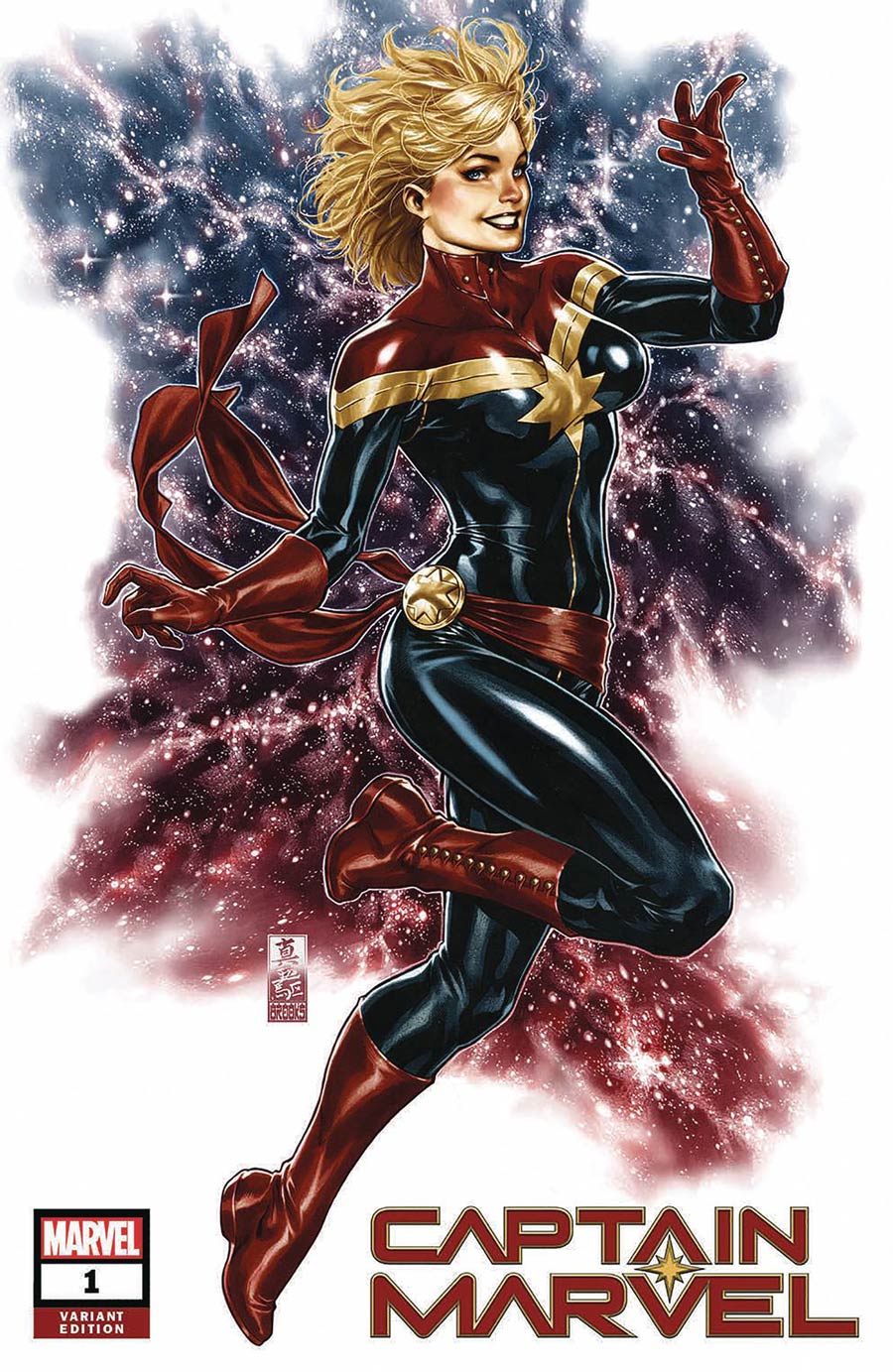 Captain Marvel Vol 9 #1 Cover J DF Comic Sketch Art Exclusive Mark Brooks Variant Cover Signed By Mark Brooks