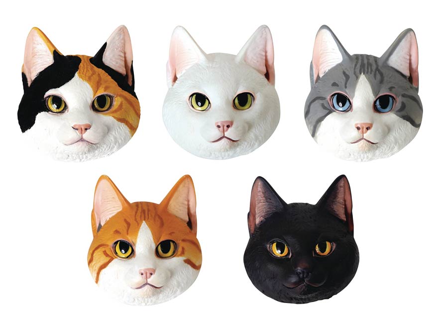 Capsule A Neko Badge PVC Figure Blind Mystery Box 9-Piece Display