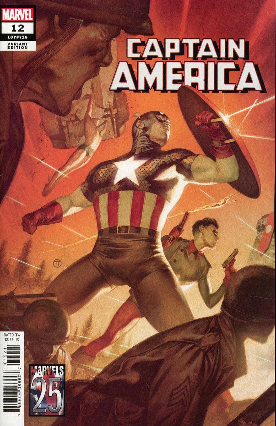 Captain America Vol 9 #12 Cover C Variant Julian Totino Tedesco Marvels 25th Tribute Cover