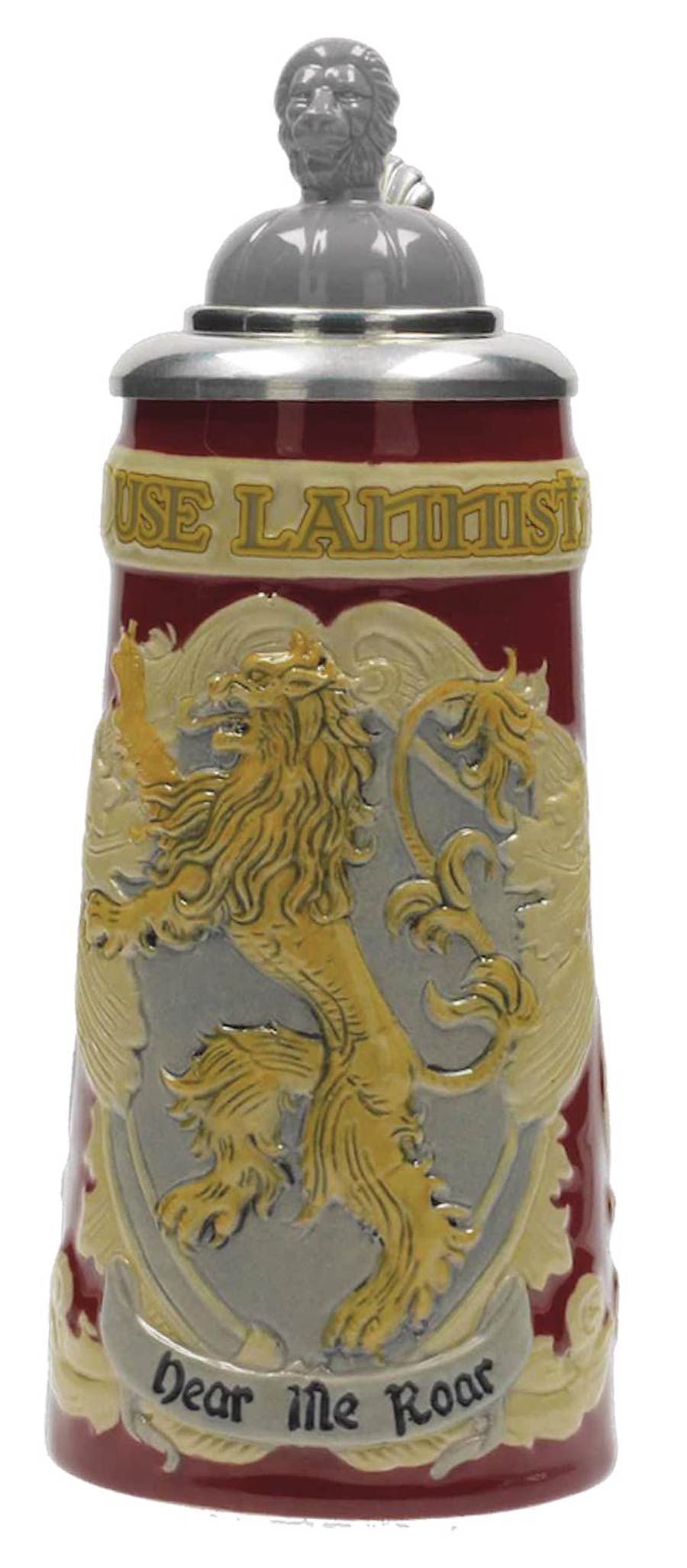 Game Of Thrones House Sigil Relief Ceramic Stein - Lannister