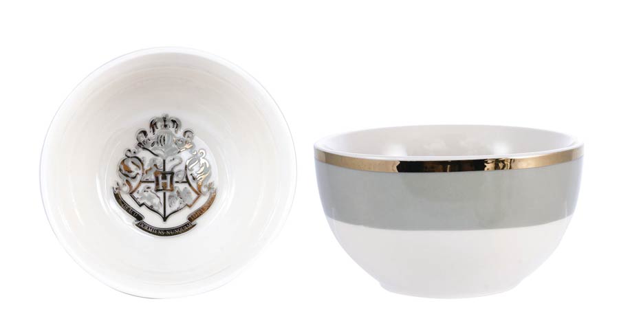 Harry Potter Hogwarts Gold Crest 4-Piece Ceramic Dinner Plate Set