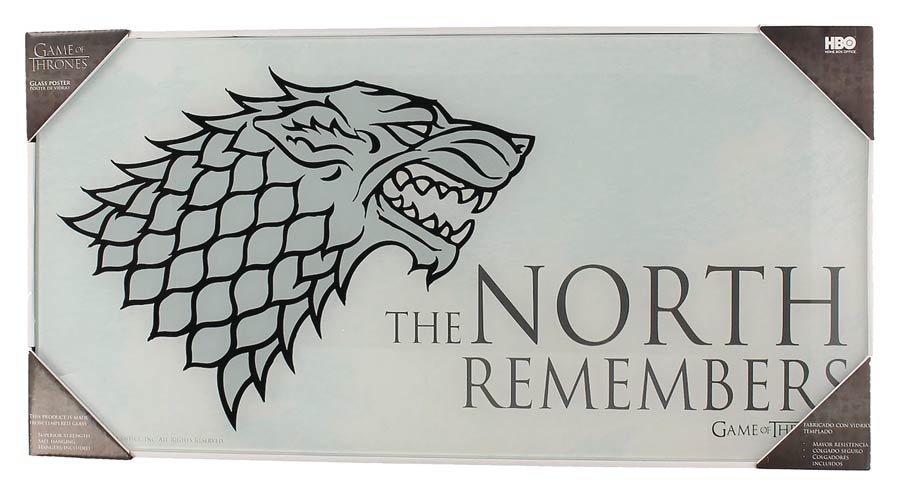 Game Of Thrones Tempered Glass Poster - North Remembers