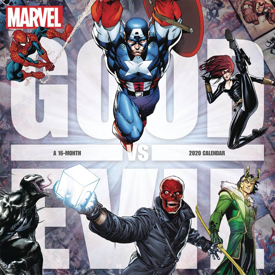 Marvel Good vs Evil 2020 Wall Calendar