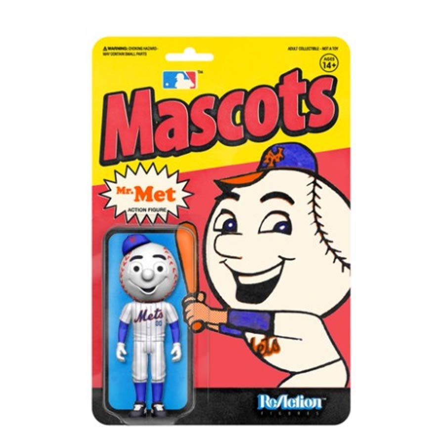 MLB Mascots New York Mets Mr. Met Reaction Figure