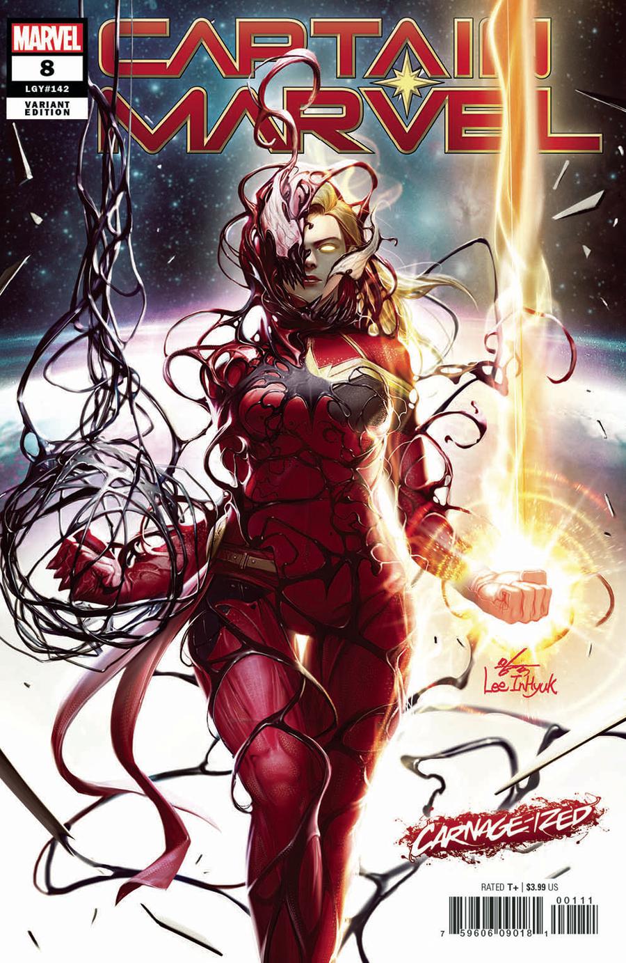 Captain Marvel Vol 9 #8 Cover B Variant Inhyuk Lee Carnage-Ized Cover