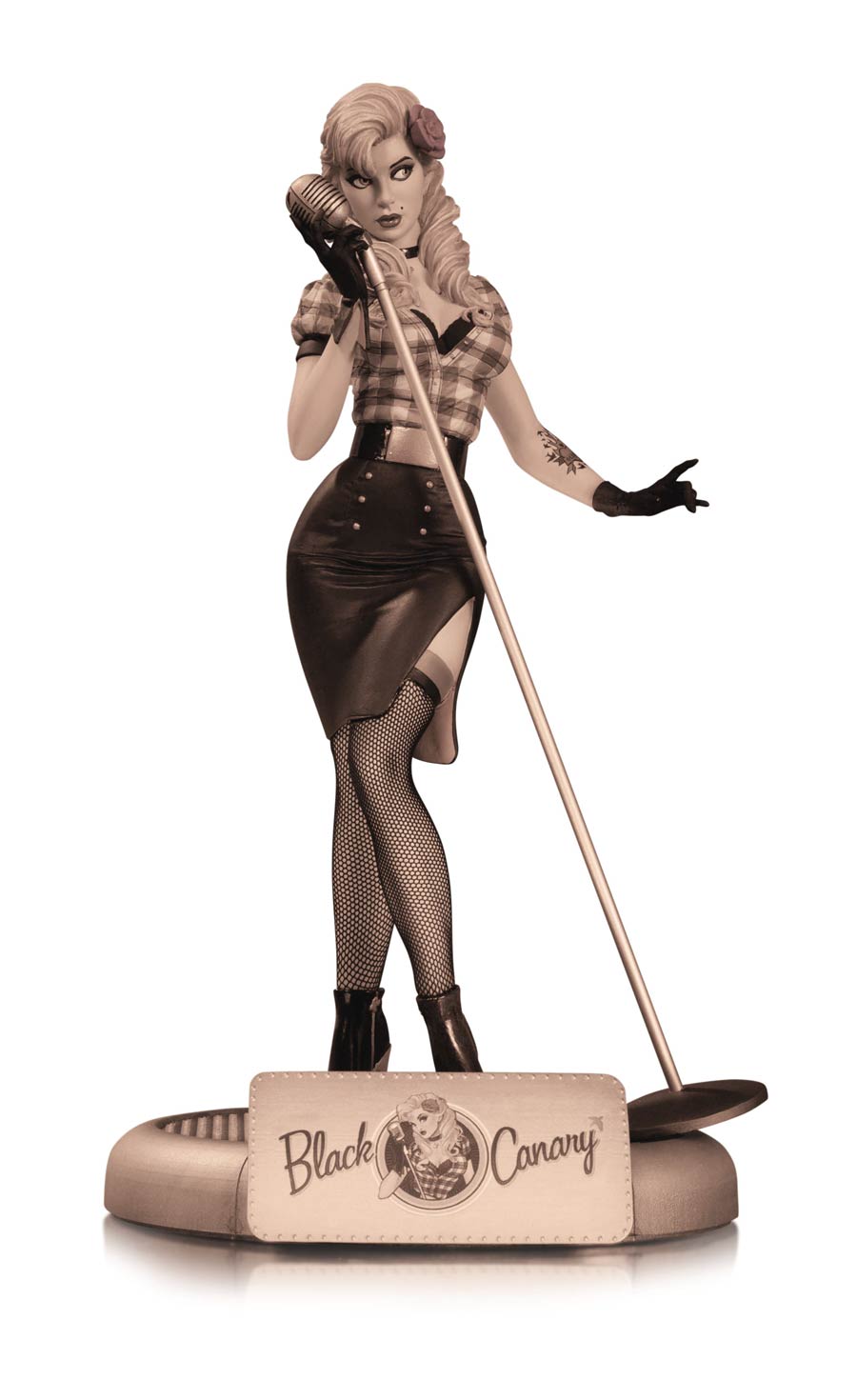 DC Comics Bombshells Black Canary Statue Variant Sepia Tone