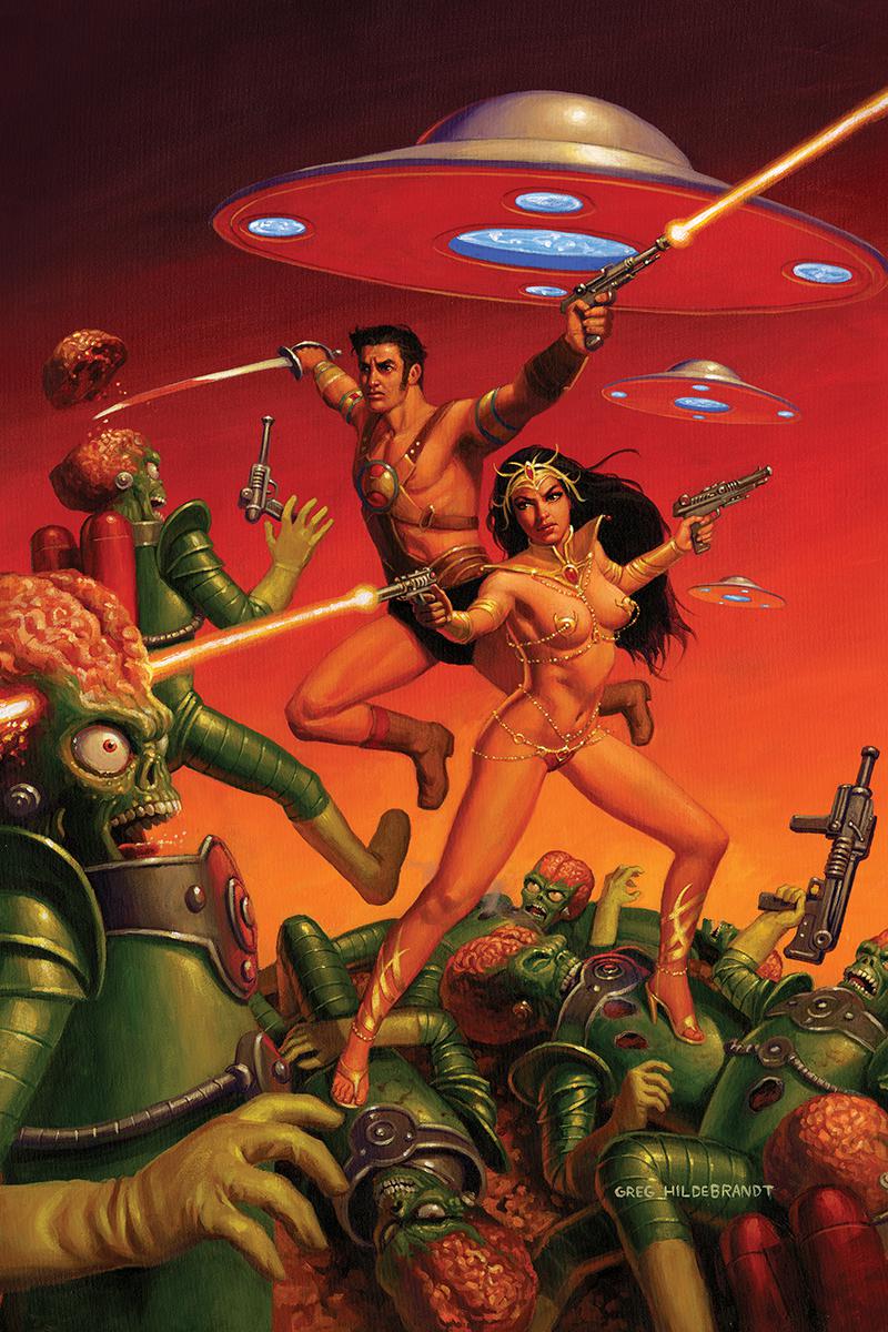 Warlord Of Mars Attacks #2 Cover H Incentive Greg Hildebrandt Virgin Cover