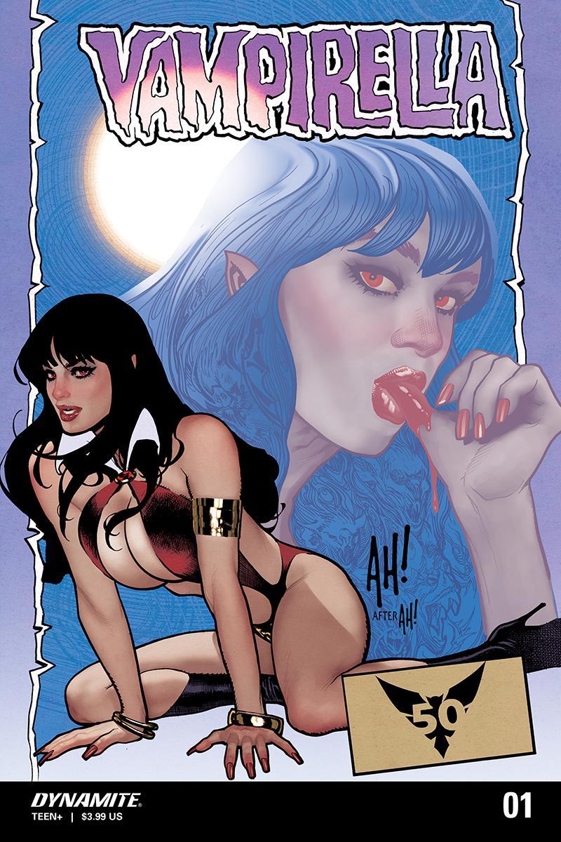 Vampirella Vol 8 #1 Cover W Incentive Adam Hughes Homage Color Variant Cover CGC Graded
