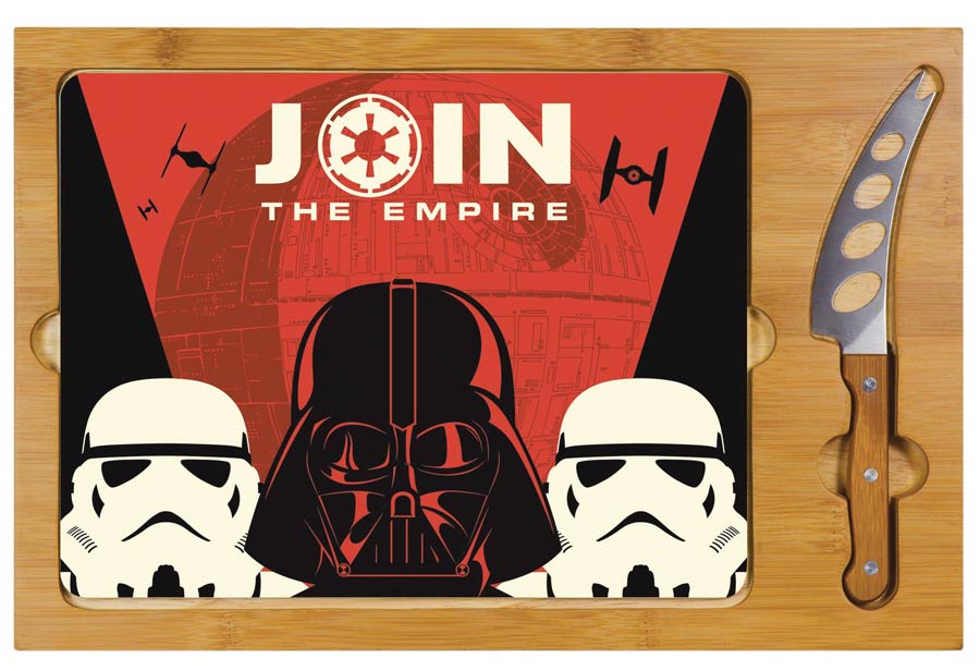 Star Wars Empire Icon Glass Top Tray And Knife Set