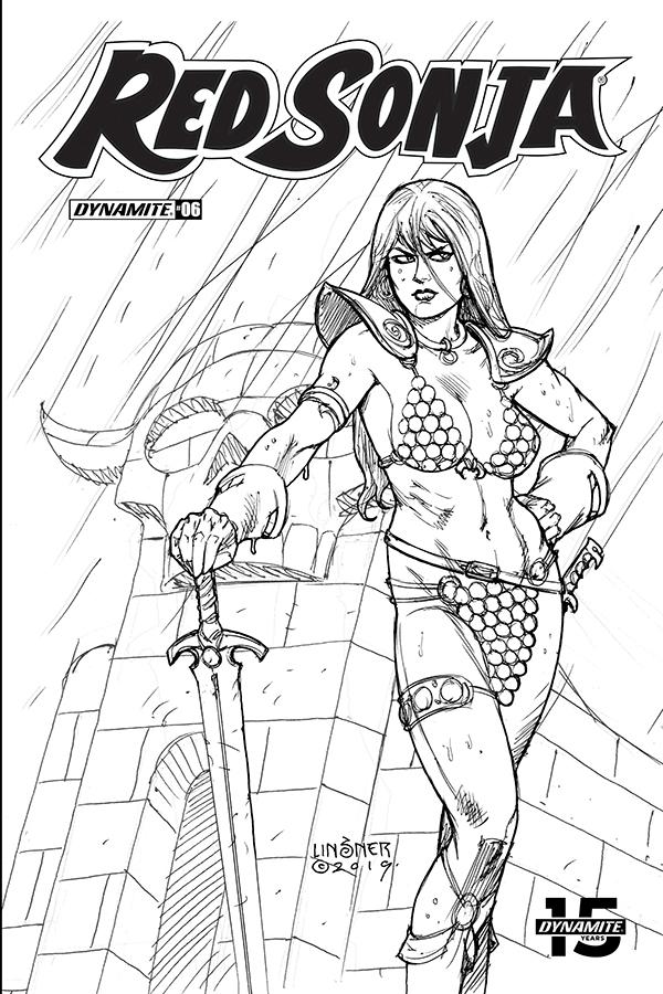 Red Sonja Vol 8 #7 Cover K Incentive Joseph Michael Linsner Black & White Cover