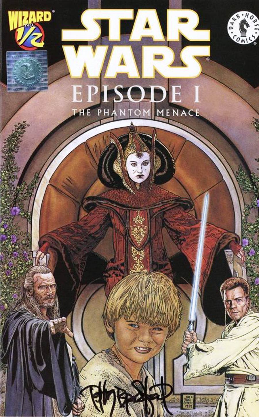 Star Wars Episode I The Phantom Menace Wizard #1/2 Cover F Signed Without Certificate